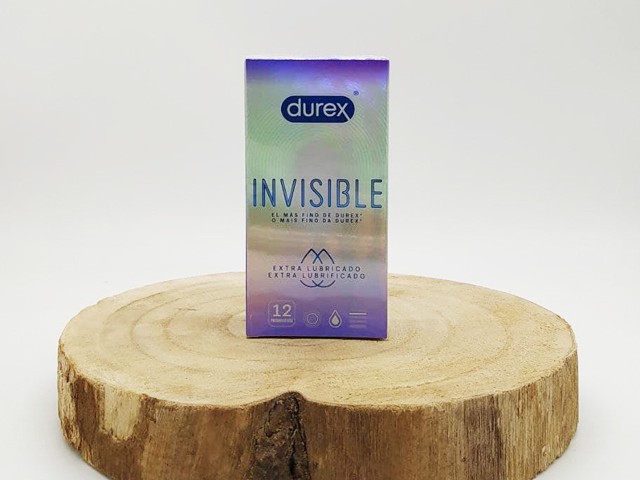 Durex invisible extra lubricado 12 preservativos