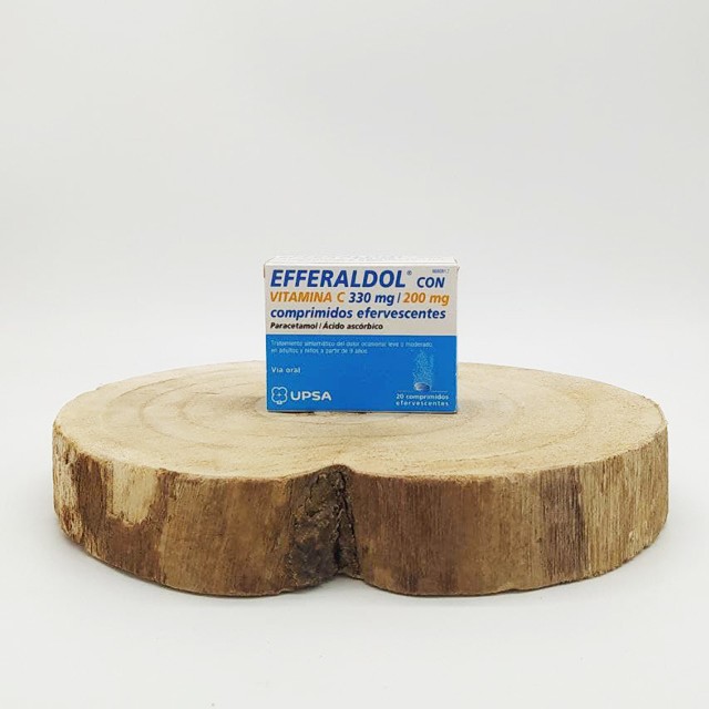 Efferaldol con vitamina C 330mg / 200mg 20 comprimidos efervescentes