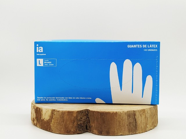 Guantes Latex interapothek 100 unidades