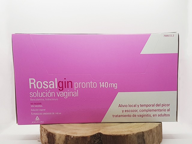 Rosalgin pronto 140 mg solución vaginal 5 unidosis 140 ml