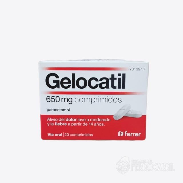 Gelocatil 650 mg 20 comprimidos