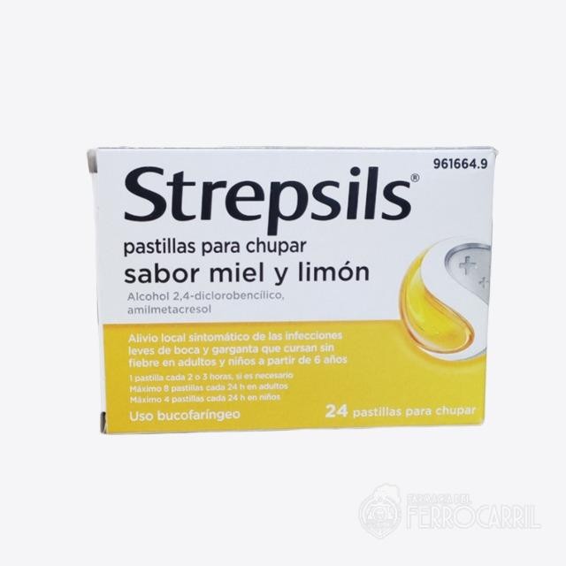 Strepsils 24 pastillas para chupar sabor miel y limón
