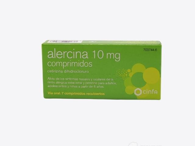 Alercina 10 mg 7 comprimidos recubiertos