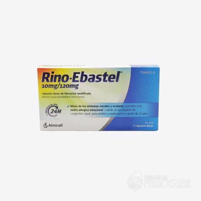 Rino Ebastel 10 mg/120 mg 7 cápsulas