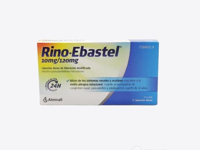 Rino Ebastel 10 mg/120 mg 7 cápsulas