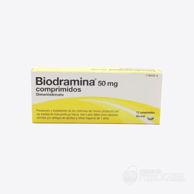 Biodramina 50 mg 12 comprimidos