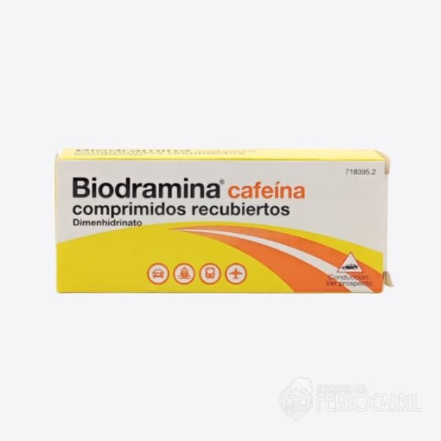 Biodramina cafeína 12 comprimidos recubiertos
