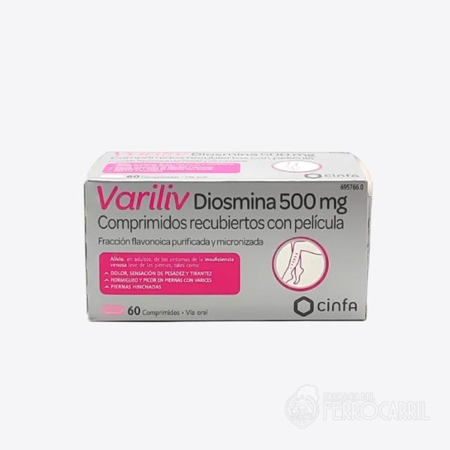 Variliv Diosmina 500mg 60 comprimidos