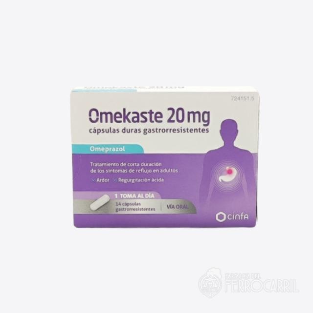 Omekaste 20 mg 14 cápsulas gastrorresistenes