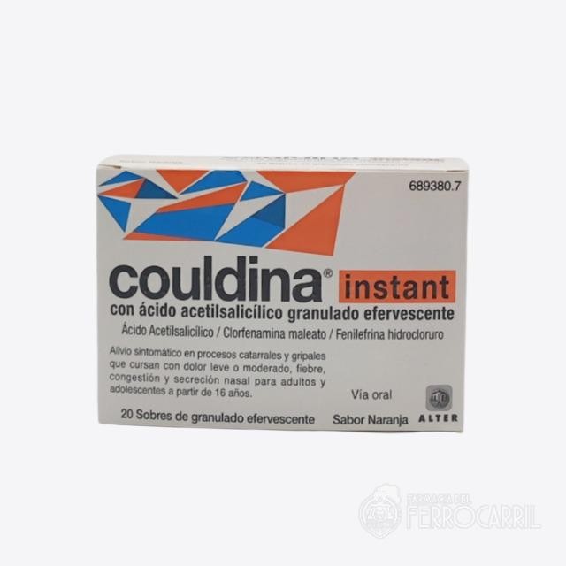 Couldina instant con ácido acetilsalicílico 20 sobres