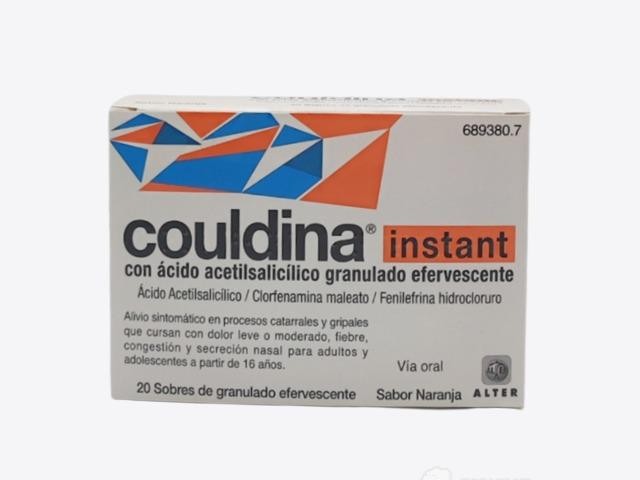 Couldina instant con ácido acetilsalicílico 20 sobres