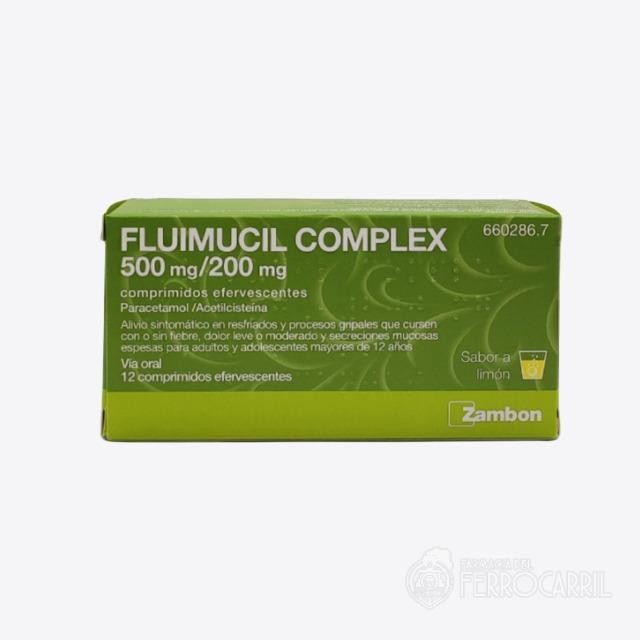 Fluimucil complex 500 mg/200 mg 12 comprimidos efervescentes