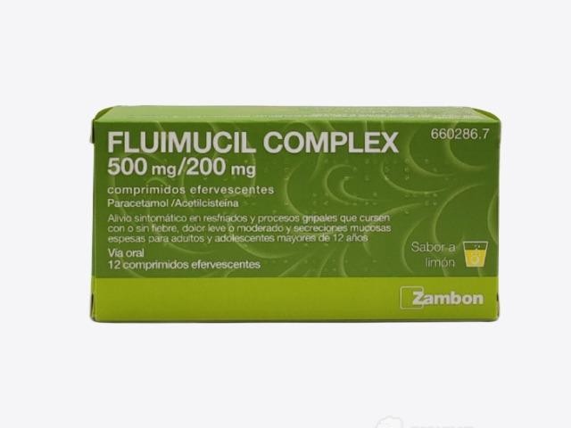 Fluimucil complex 500 mg/200 mg 12 comprimidos efervescentes