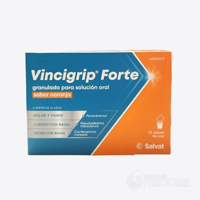 Vincigrip Forte 10 sobres sabor naranja