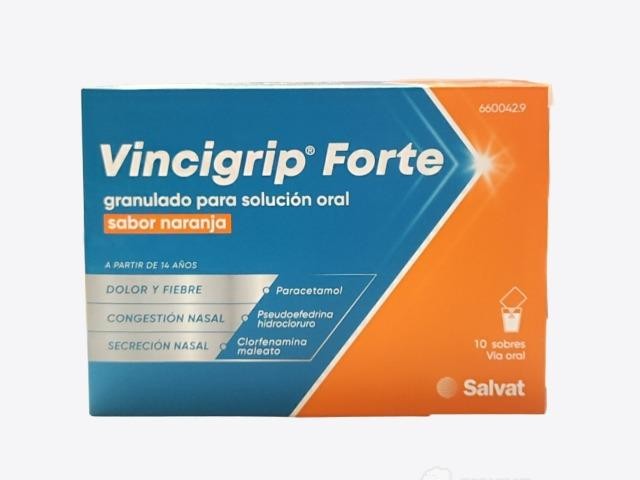 Vincigrip Forte 10 sobres sabor naranja