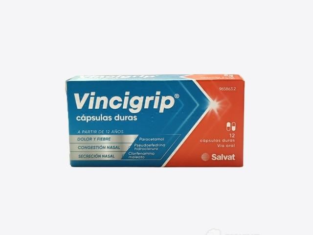 Vincigrip 12 cápsulas duras