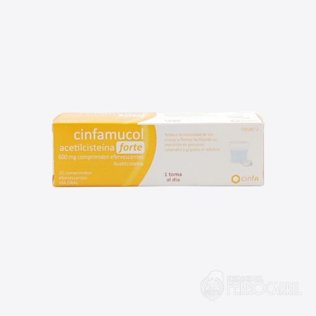 Cinfamucol acetilcisteina forte 600 mg 20 comprimidos efervescentes