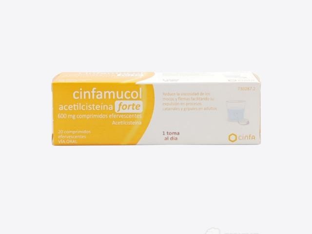 Cinfamucol acetilcisteina forte 600 mg 20 comprimidos efervescentes