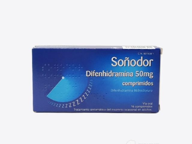 Soñodor Difenhidramina 50 mg 16 comprimidos