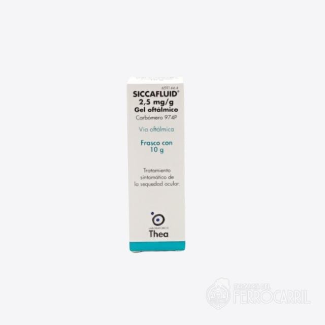 Siccafluid 2,5 mg/g gel oftálmico 10 gr