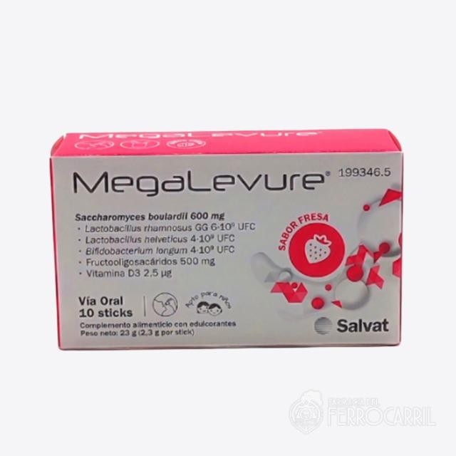 Megalevure sabor fresa 10 sticks
