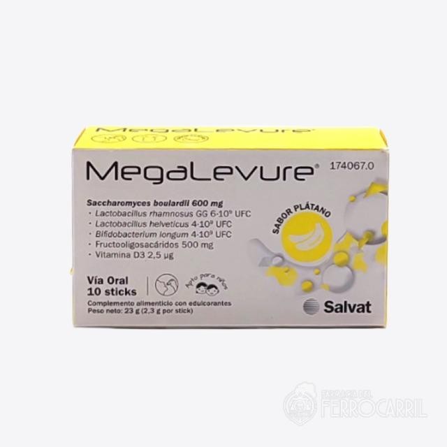 Megalevure sabor plátano 10 sticks