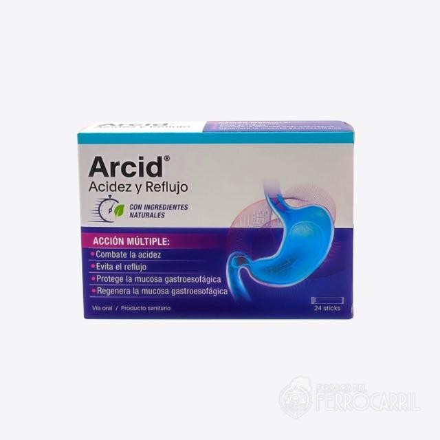 Arcid acidez y reflujo 24 sticks
