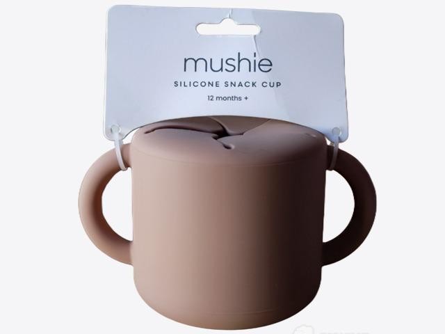 Mushie taza de snack silicona +12 meses