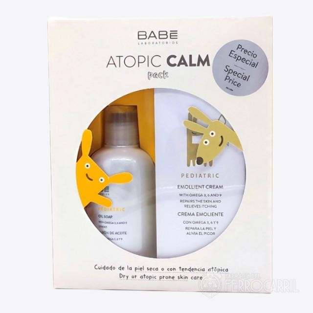 Pack Babe atopic calm jabon de aceite y crema emoliente
