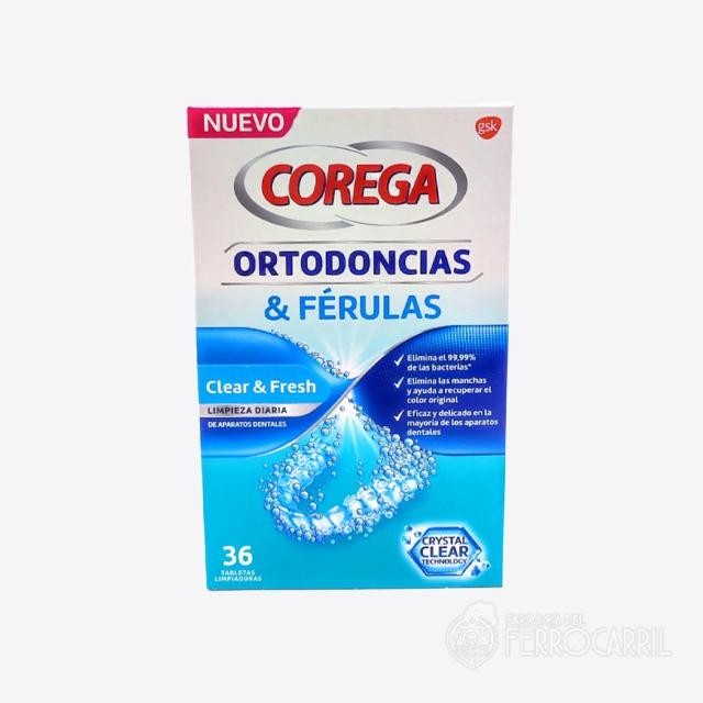 Corega ortodoncias y férulas 36 tabletas limpiadoras