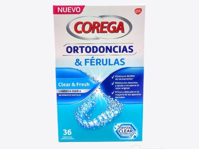 Corega ortodoncias y férulas 36 tabletas limpiadoras