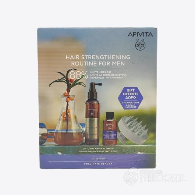 Apivita pack fortalecedor del cabello para hombre