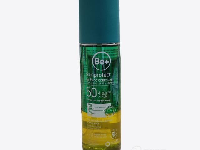 Be+ Skin protect bifásico corporal SPF50 con activos antioxidantes 200 ml